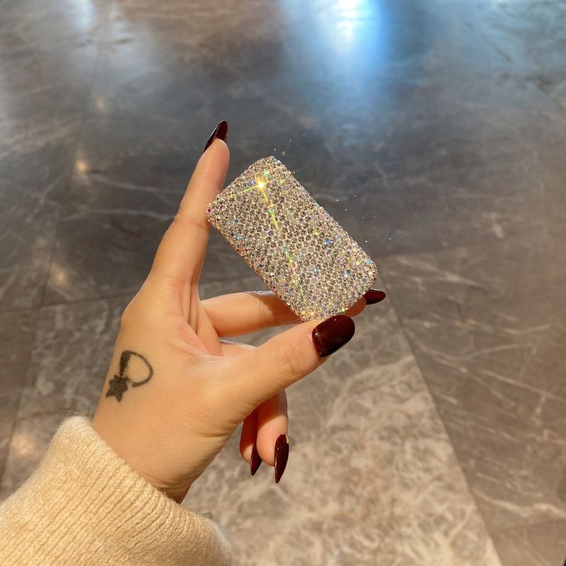 Mini Portable Pill Organizer - Elegant Rhinestone & Plain Plastic Medicine Box, Compact Travel Pill Case For Daily Vitamins & Pills (2 Styles)_voghion.com