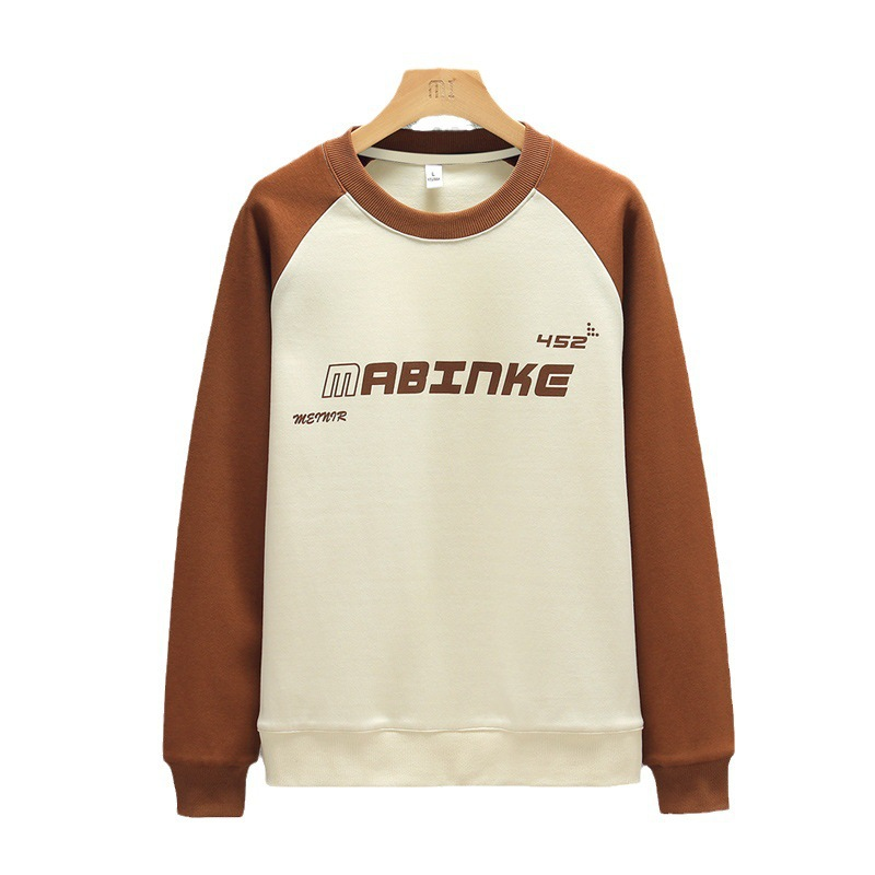 Trendy round neck spring and autumn new long sleeved bottom top loose casual hoodie for men's style_voghion.com