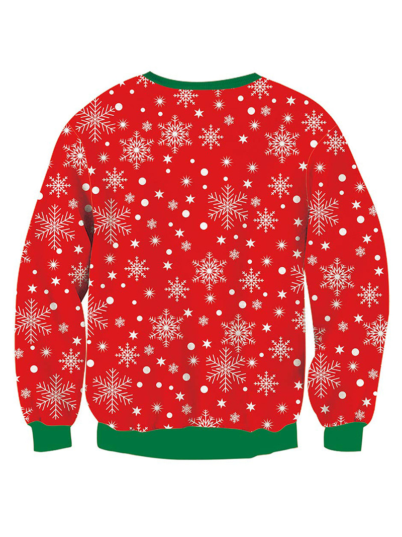 Herbst/Winter Weihnachten bedruckter Kinder-Kapuzenpullover mit Rundhalsausschnitt. Herbst/Winter Kinder-Kapuzenpullover mit langen Ärmeln_voghion.com