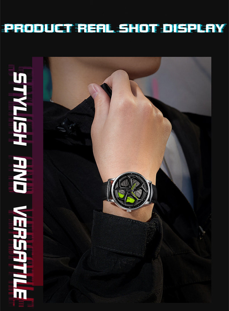 Stahlband rotierende Trend Mode wasserdicht Student cool Herrenuhr einfach_voghion.com