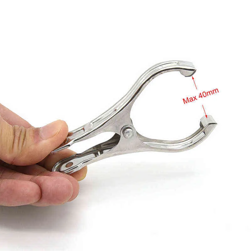 NXY Voksenlegetøj Elektrisk stød Brystclips Metal brystvorteklemmer E-Stim Klitoris Kvinder Tortur SM Bondage Game F_voghion.com