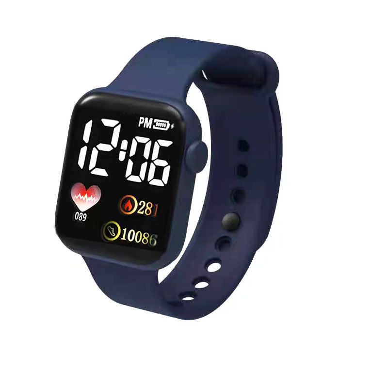 Orologio elettronico sportivo a LED per studenti, piccolo quadrato a forma di cuore, per bambini, all'ingrosso, con aggiornamento della durata, in vendita all'estero_voghion.com
