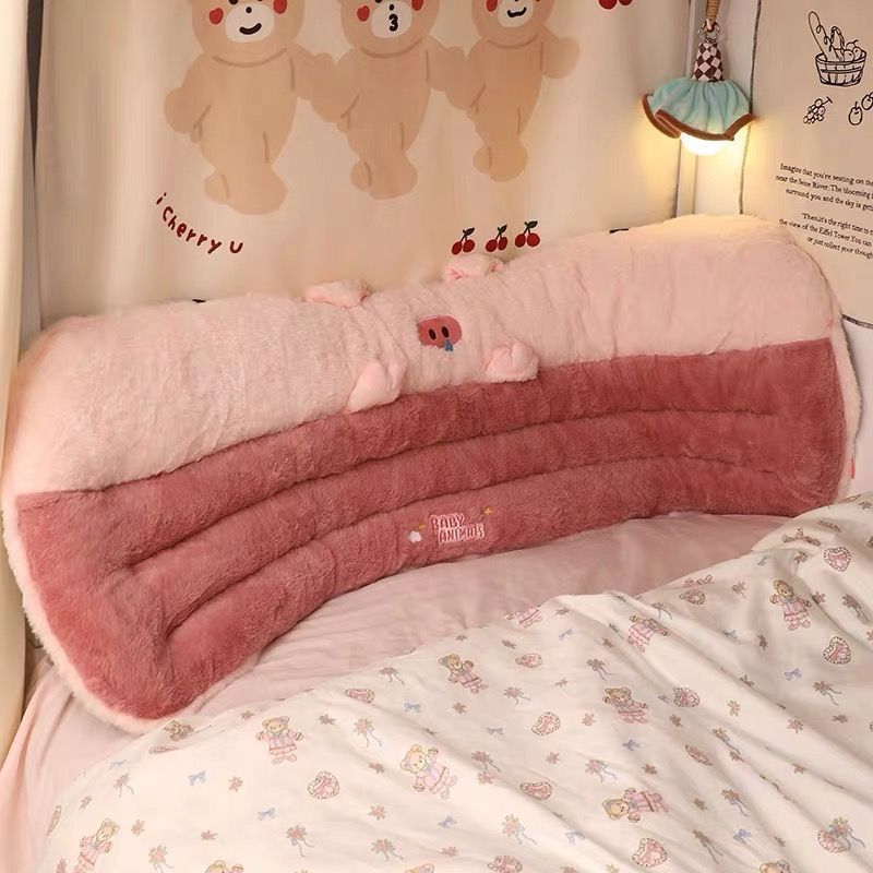 Cute Plush Bear Bedside Soft Pillow Seat Cushion Dormitory Student Bed Backrest Transformation Artifact Anti-collision_voghion.com