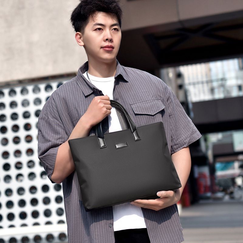 New Fashion Handheld Simple College Student Notebook Business Laptop Bag Men's Briefcase_voghion.com