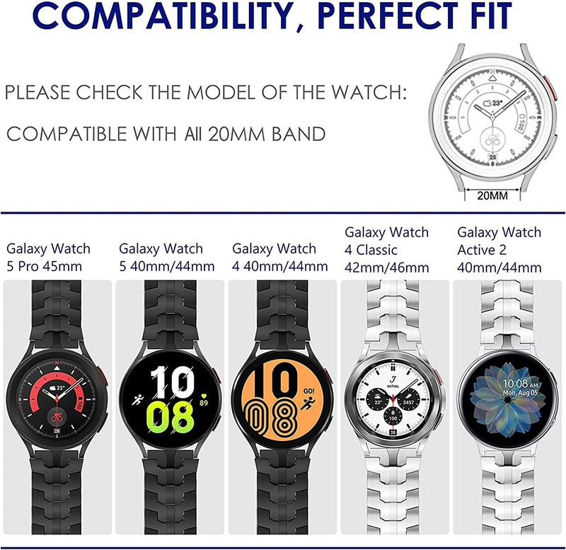 20 mm:n 22 mm:n ranneke Samsung Galaxy Watch 3 Gear S3:n yleiselle ruostumattomasta teräksestä valmistettu ranneke Huawei GT2 GT3 Pro Rannekellolle_voghion.com