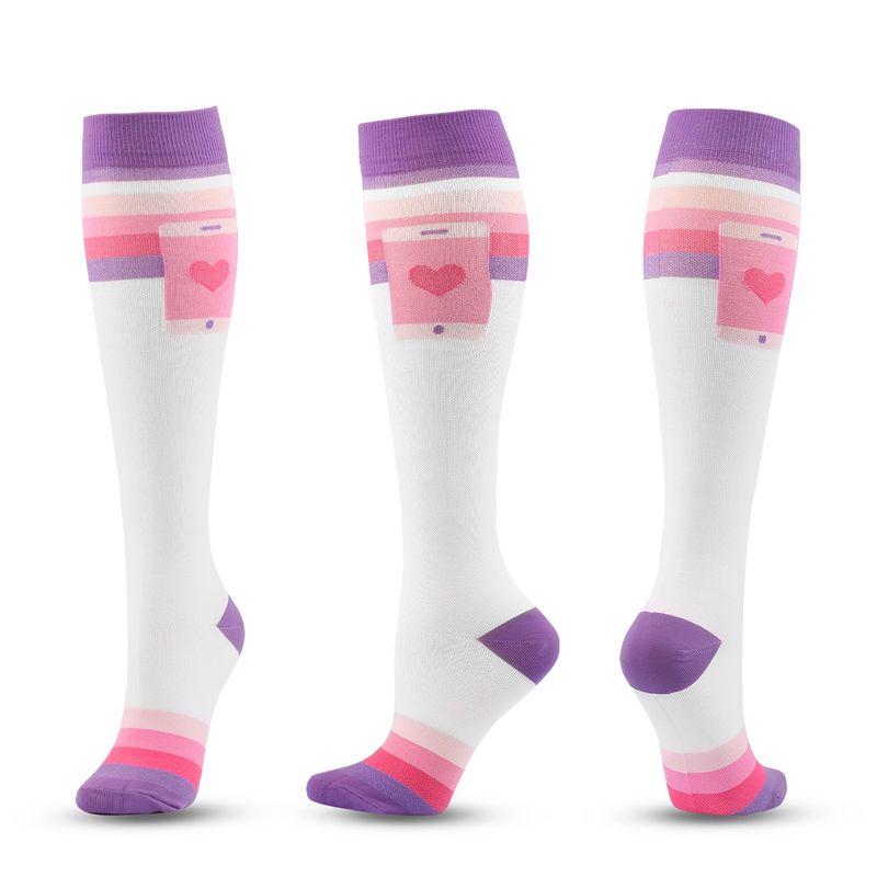 Chaussettes chaussettes de compression, chaussettes de mollet à pression, chaussettes de sport longues, chaussettes d'infirmière, chaussettes à pression élastiques de protection des jambes_voghion.com