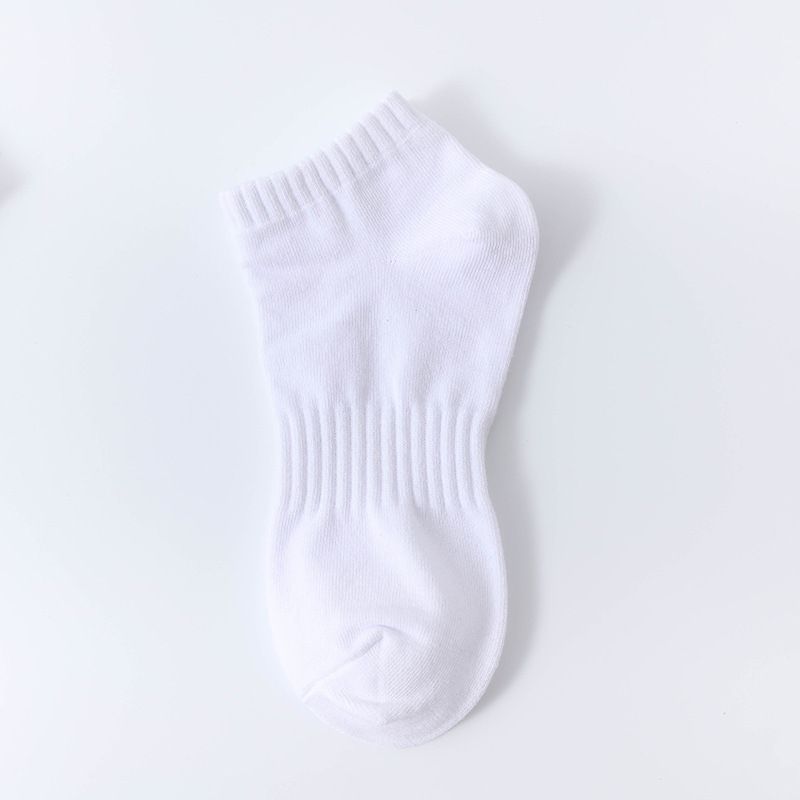 Chaussettes de basket-ball mi-hautes tendance en coton peigné 2025D pour homme, courtes et polyvalentes, couleur unie_voghion.com