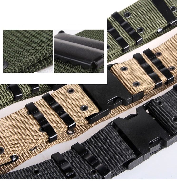 Outdoor Gear Safety Tactical High Quality Climbing Woven Canvas Belt_voghion.com