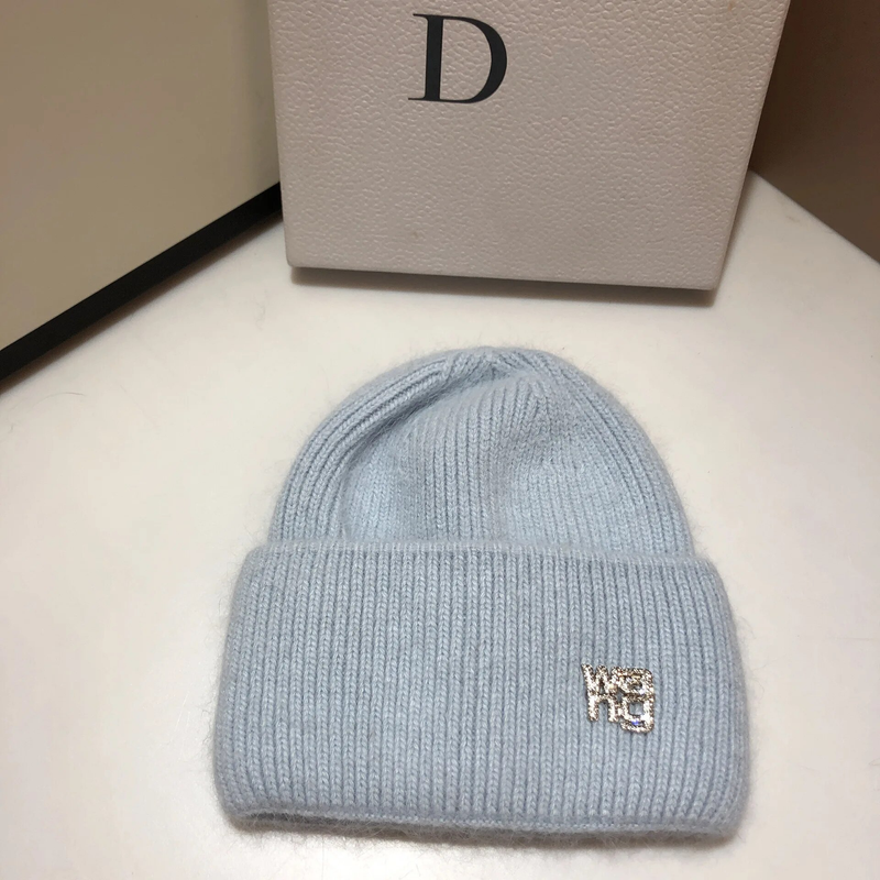 21 farben Echt Kaninchen Fell Mützen Hut für Frau Strass Brief Stricken Motorhaube Dame Herbst Winter Warme Skullies_voghion.com