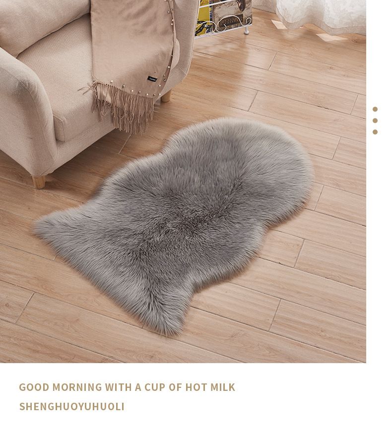 Moderne, minimalistische Plüsch-Bodenmatte für Wohnzimmerteppich, schmutzabweisend, leicht zu reinigen, weicher Nachttischvorleger für Schlafzimmer_voghion.com