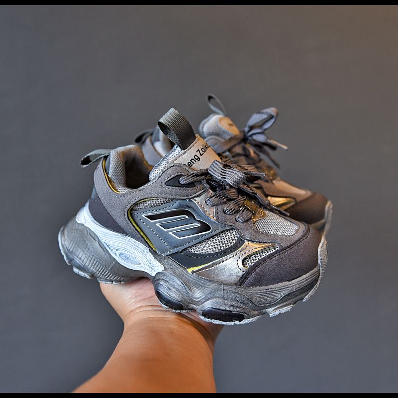 1201 Autunno Nuovo Ragazzi Casuale Medio e Grande Bambini Sport Ragazze Coreano Versione Papà Studente Scarpe Alla Moda_voghion.com