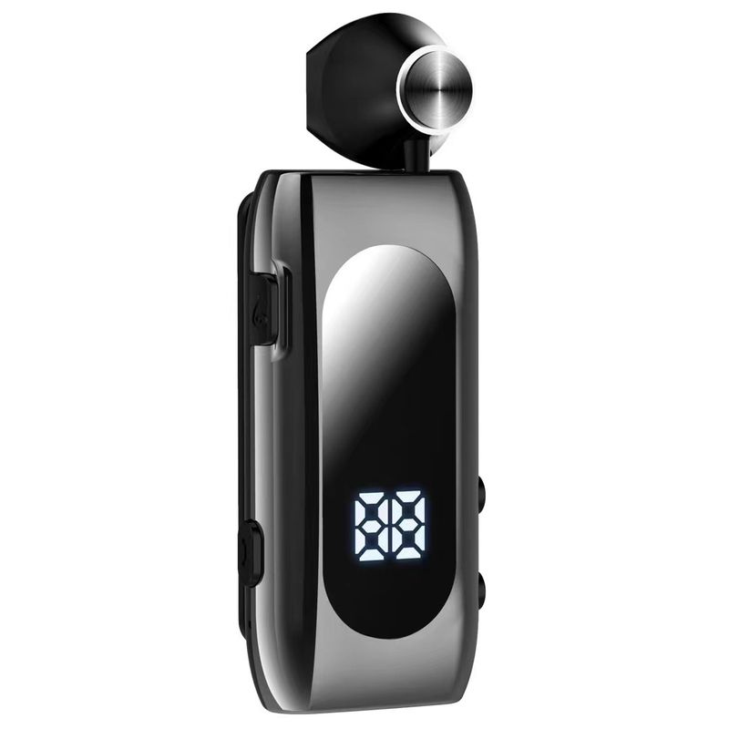 Auriculares Bluetooth Lavalier K55 de calidad inmejorable con cable semirretráctil para llamadas entrantes en un solo oído e informes de vibración._voghion.com