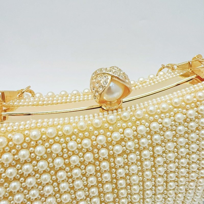 New Pearl Handbag, Handheld Banquet Team Gathering Dress Bag, Diagonal Straddle Evening Bag_voghion.com
