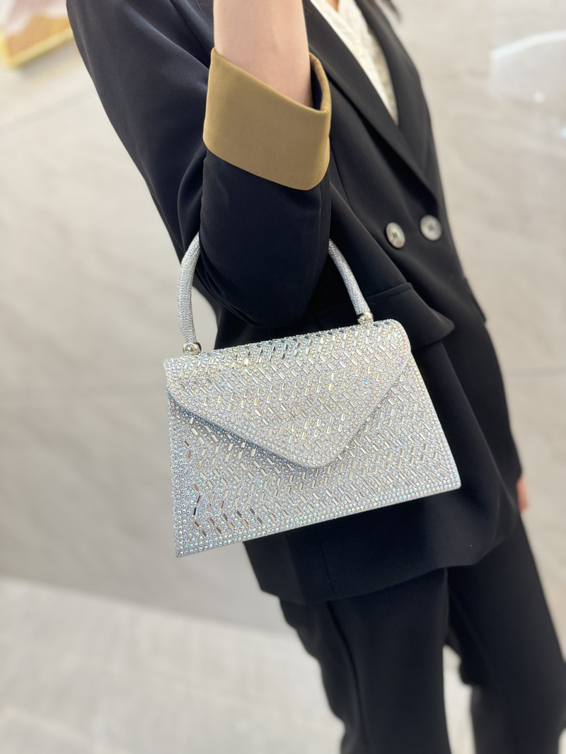 Einfache Handtasche Tasche Strass Voll Strass Abend Tasche Hochzeit Bar Bankett Schräg Abend Tasche_voghion.com