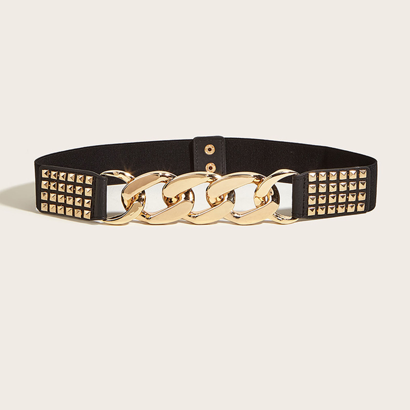 Waist Belt Elastic Durable Super Comfortable Easy To Match Fitted Lightweight Exquisite Leather Women Belt For Daily Wear-Silver_voghion.com