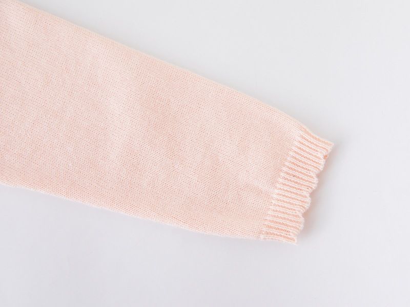 Cardigan en tricot de coton pour fille – Veste d'été légère avec bordure perlée (90-160 cm, blanc/rose/violet, sécurité classe B)_voghion.com