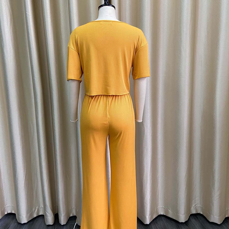 Women's short-sleeved pit strip solid color casual fashion large size_voghion.com