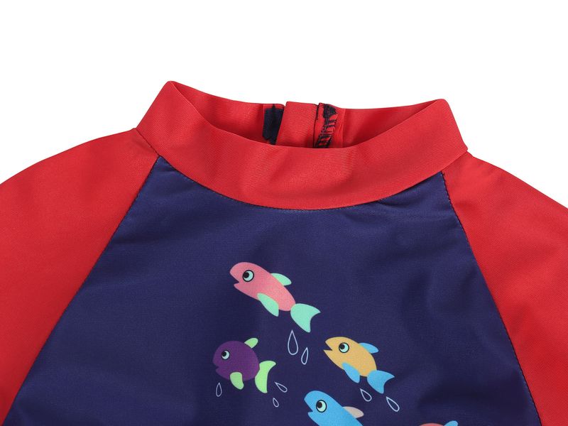 Maiôs infantis para mães e filhos, maiôs de secagem rápida para bebês, tubarões de desenho animado, maiôs fofos para meninos e meninas_voghion.com