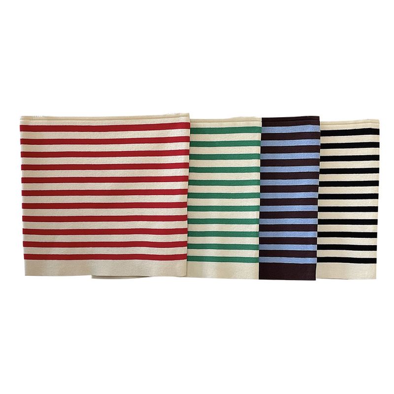 Sommer Neue Koreanische Stil Einfache Gestreifte Gestrickte Trägerlose Weste Slim Fit Basis Schicht Tube Top Für Frauen_voghion.com