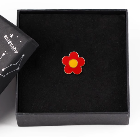 Send You A Little Red Flower, Brooch, Badge, Cartoon, Cute And Versatile Bag, Clothes And Accessories._voghion.com