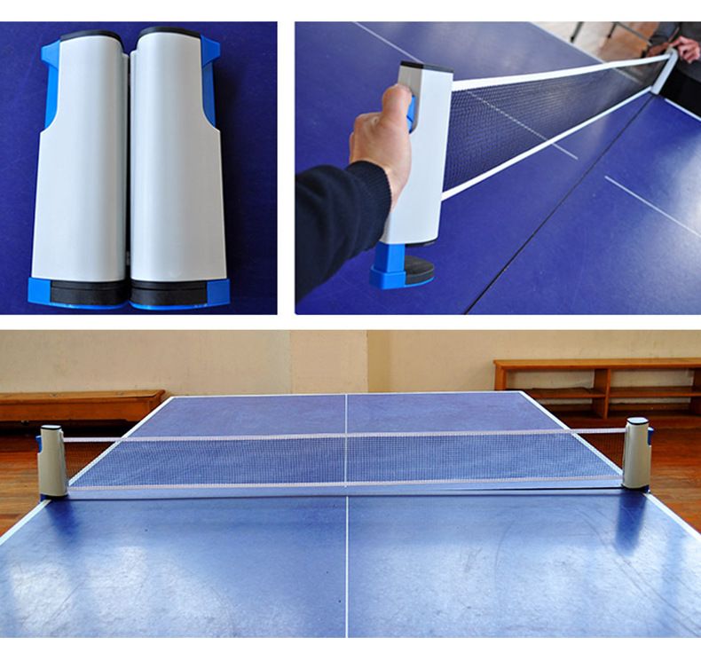 Stretchable Table Tennis Mesh Frame Color Box Set, Home Standard Portable Net Pillar Table Tennis Racquet Combination Set_voghion.com