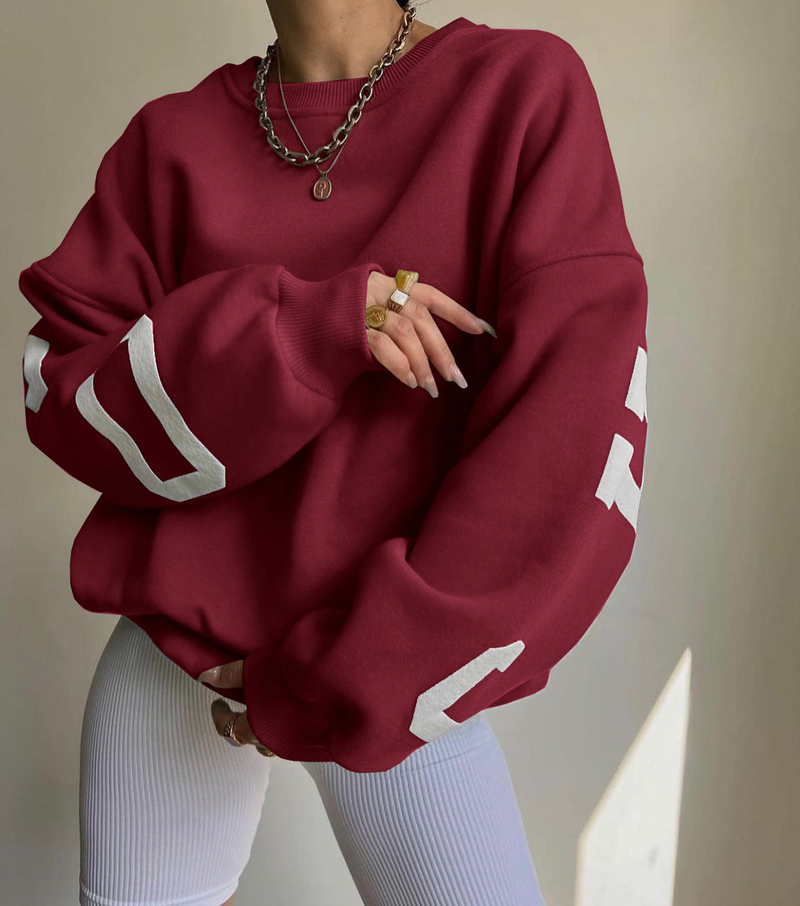 Women's Clothing clothing casual fashion printed thickened versatile tops long sleeved sweatshirts_voghion.com