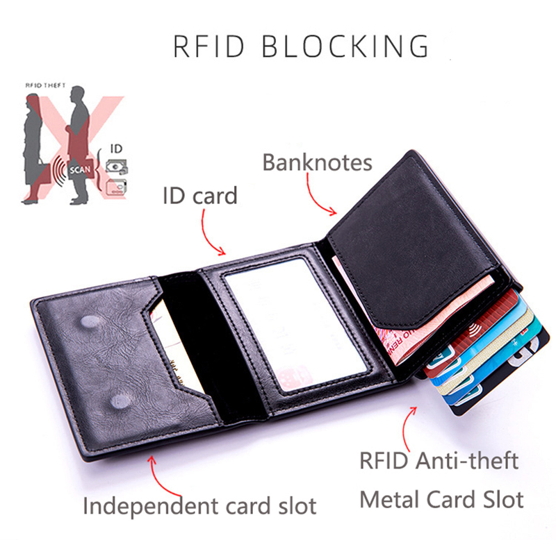 Bycobecy jauns Airtag maks vīriešiem Carbon Fiber Fashion ID kredītkartes turētāja futrālis Rfid Slim Airtag Slide Wallet_voghion.com