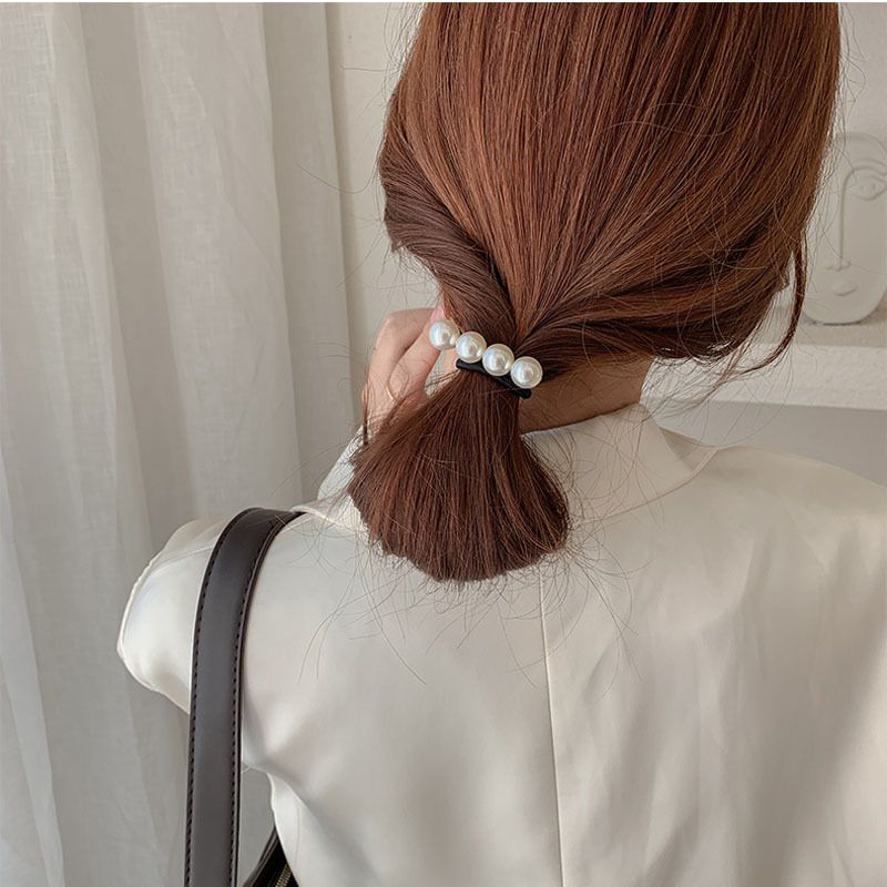 Corda per capelli semplice ed elegante, anello per capelli con perle, corda per capelli di alta qualità, elastico per capelli, ornamento per capelli, corda per capelli_voghion.com