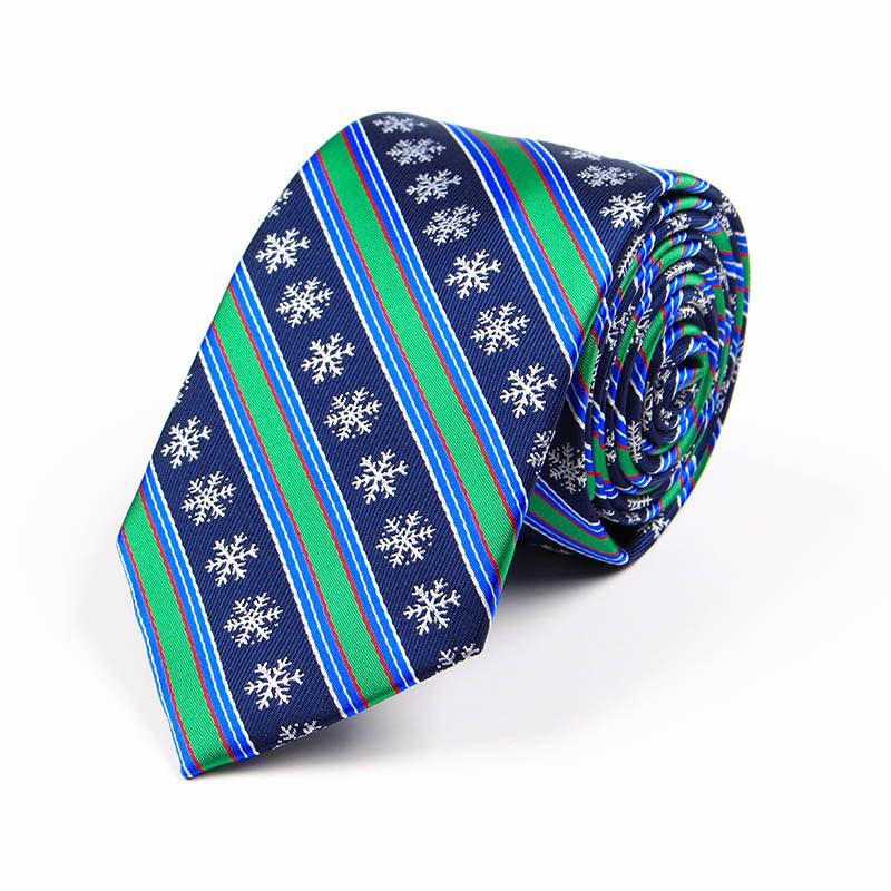 Polyester Jacquard 7.5cm Christmas Theme Tie Manufacturer Wholesale_voghion.com