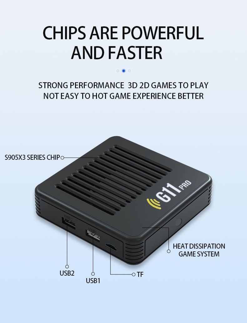 G11 PRO Dual System TV Set-Top-Box Open Source Konsole Android 9.0 Wireless PSP God of War Spiel_voghion.com