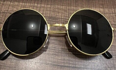 Round Lens Sunclasses Mens Unisex John Lennon Small Circle Ozzy Hippie UV_voghion.com