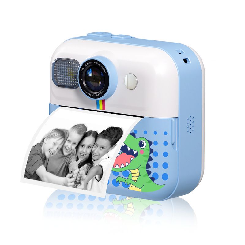 Kids Instant Print Camera Dinosaur & Unicorn | HD Digital Toy Camera With Flash_voghion.com