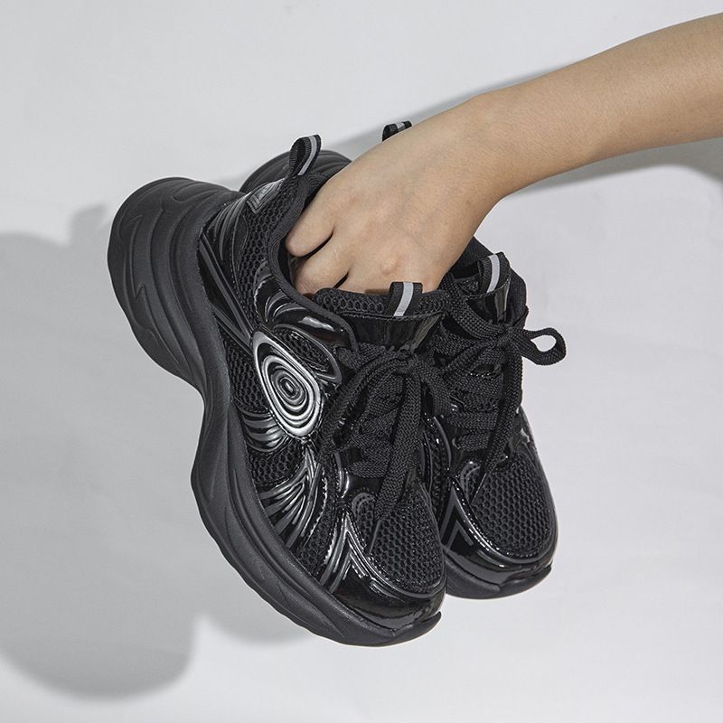 Sneakers robuste per donna, tendenza autunno 2023, nuove suole spesse, versatili, sportive, casual, per aumentare l'altezza, da corsa_voghion.com