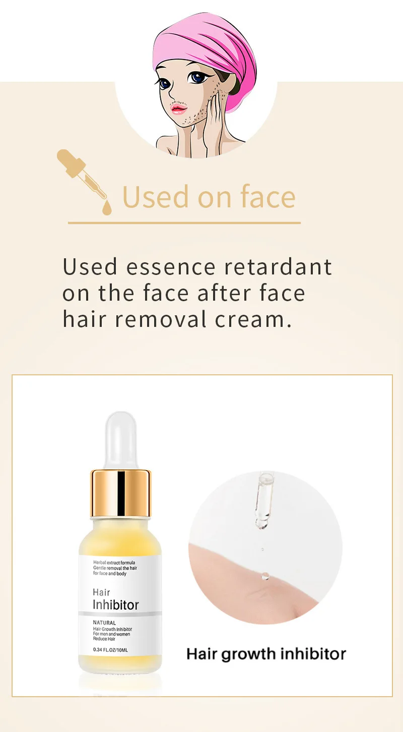 Trvalý krém na rychlé odstranění chloupků, sérum na inhibici růstu chloupků, mírný bezbolestný odstraňovač, silný inhibitor růstu chloupků_voghion.com