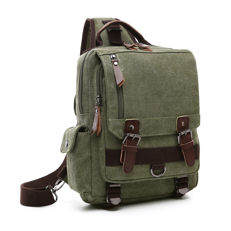 Zaino in tela alla moda, zaino diagonale da viaggio all'aperto, adatto per uomini e donne, borsa a tracolla, zaino_voghion.com
