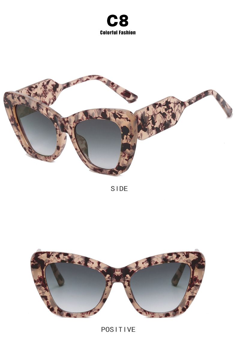 Women's Glasses Cat's Eye Color Matching Plain Glasses New Ins Internet Celebrity Same Glasses Frame Anti Blue Light Glasses Frame_voghion.com