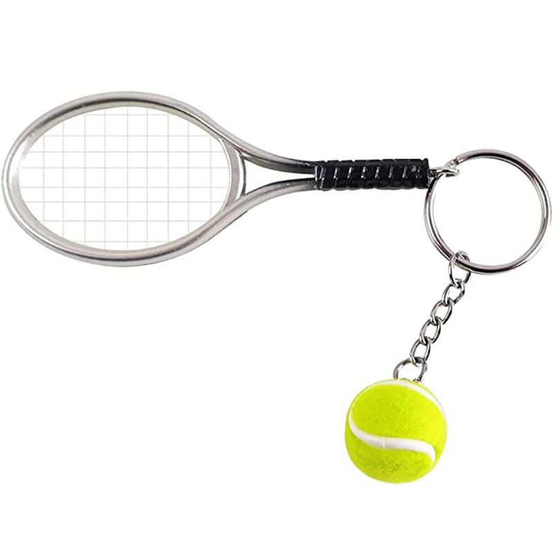 Ciondolo in filo di simulazione mini racchetta da tennis portachiavi regalo attrezzatura sportiva_voghion.com