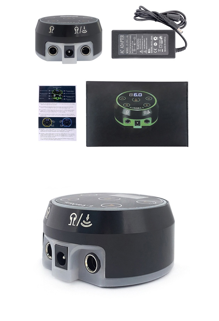 Ou Liang Equipment Aurora Zweite Generation Multifunktionale Knopf-Stromversorgung Tattoo Spezieller Spannungsstabilisator_voghion.com