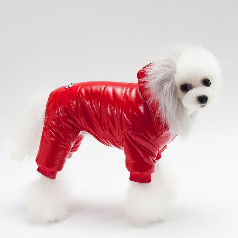 Teddy Dog Pet Clothing Autumn/Winter New Thickened for Wind and Snow Four Leg Cotton Coat_voghion.com