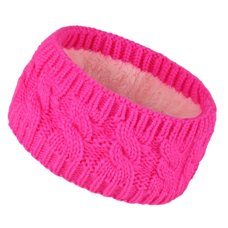 Bandeau en peluche tricoté en laine frite torsadée, couvre-chef élargi pour hommes et femmes, automne et hiver, chaud, sport, oreille_voghion.com