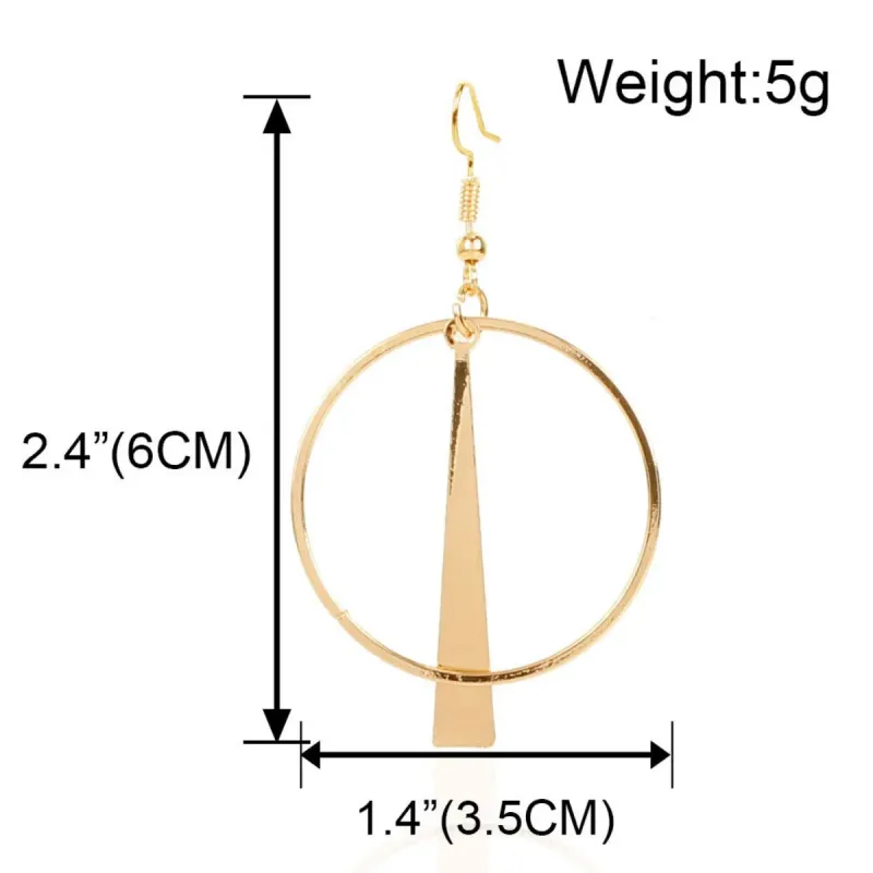 Trendige runde, geometrische C-förmige Ohrringe aus europäischer und amerikanischer Legierung, geeignet für Pendler und unterstreichen den individuellen Stil._voghion.com