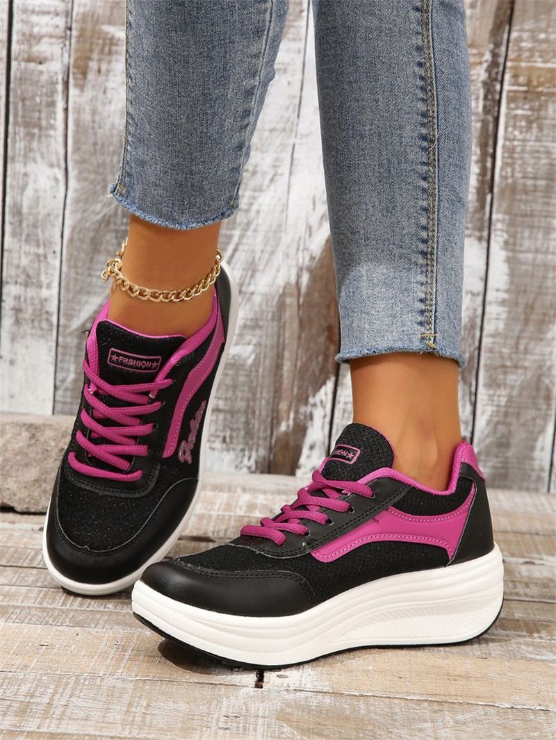 Chaussures transfrontalières pour femmes, commerce extérieur, printemps 2024, chaussures de sport à semelles épaisses, chaussures à bascule, chaussures de fitness, chaussures à plateforme_voghion.com