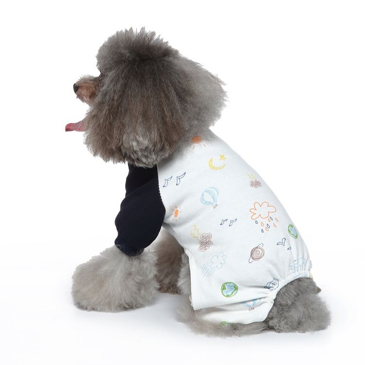 Neues vierbeiniges Haustier aus reiner Baumwolle für Hunde und Katzen, warmer, verdickter Pyjama für den Herbst und Winter, Hundekleidung_voghion.com