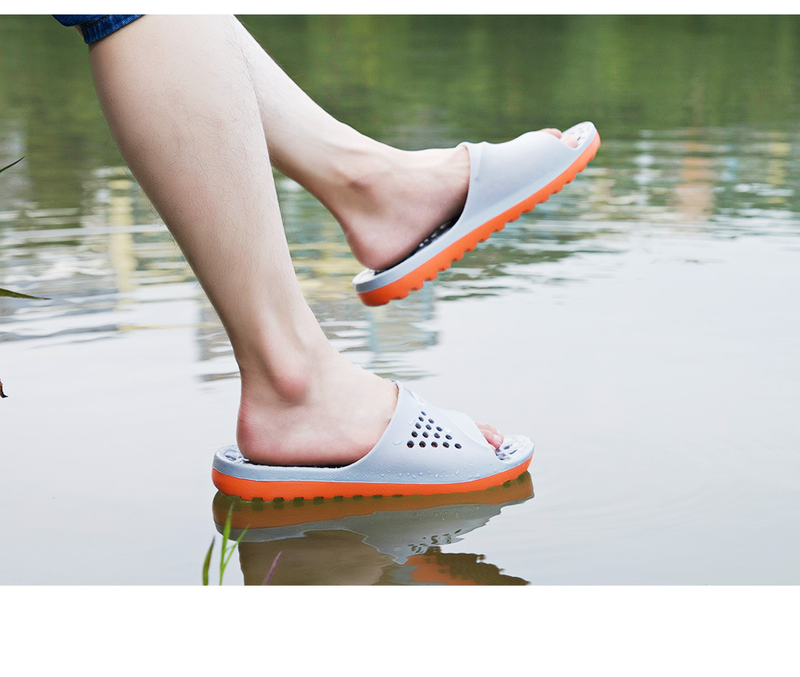 Men Slides Flip-Flops Indoor Party Fabric Leather Waterproof Lightweight Flip Flops_voghion.com