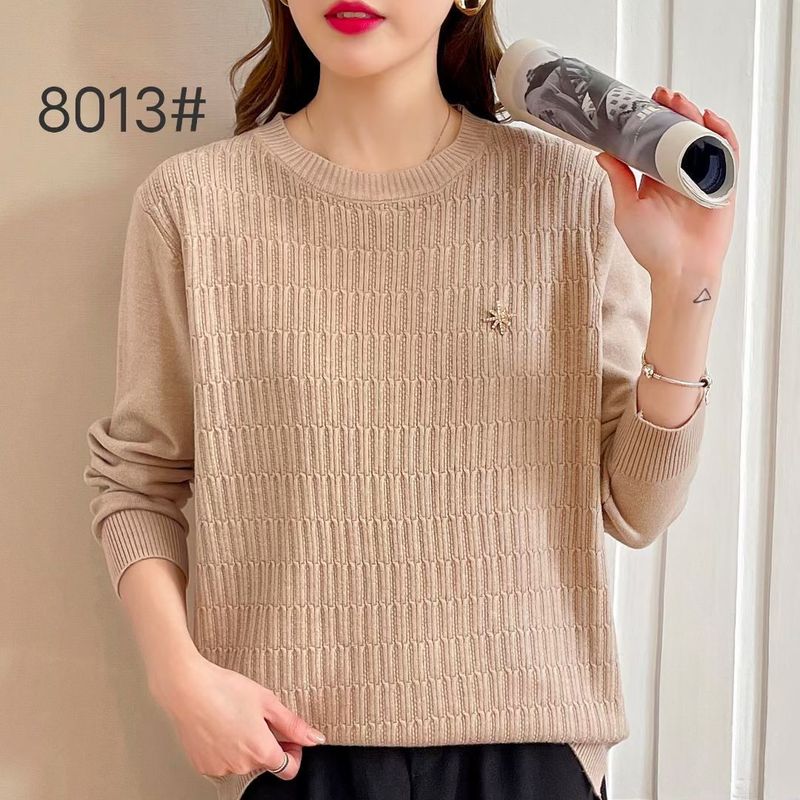 【 Cashmere Family】 Maglione corto in lana con cappuccio e scollo rotondo per donne di mezza età, mamma, interno lavorato a maglia larga_voghion.com