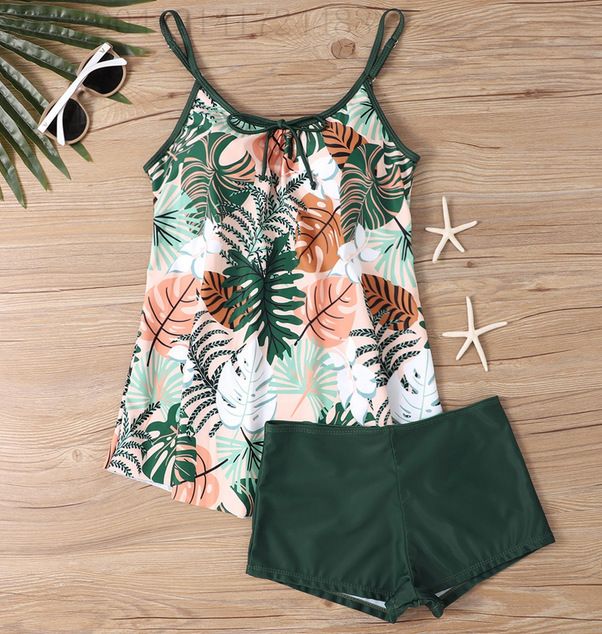 Women's Clothing Sexy Printed Sling Split Boxer Briefs Large Size Bikini_voghion.com