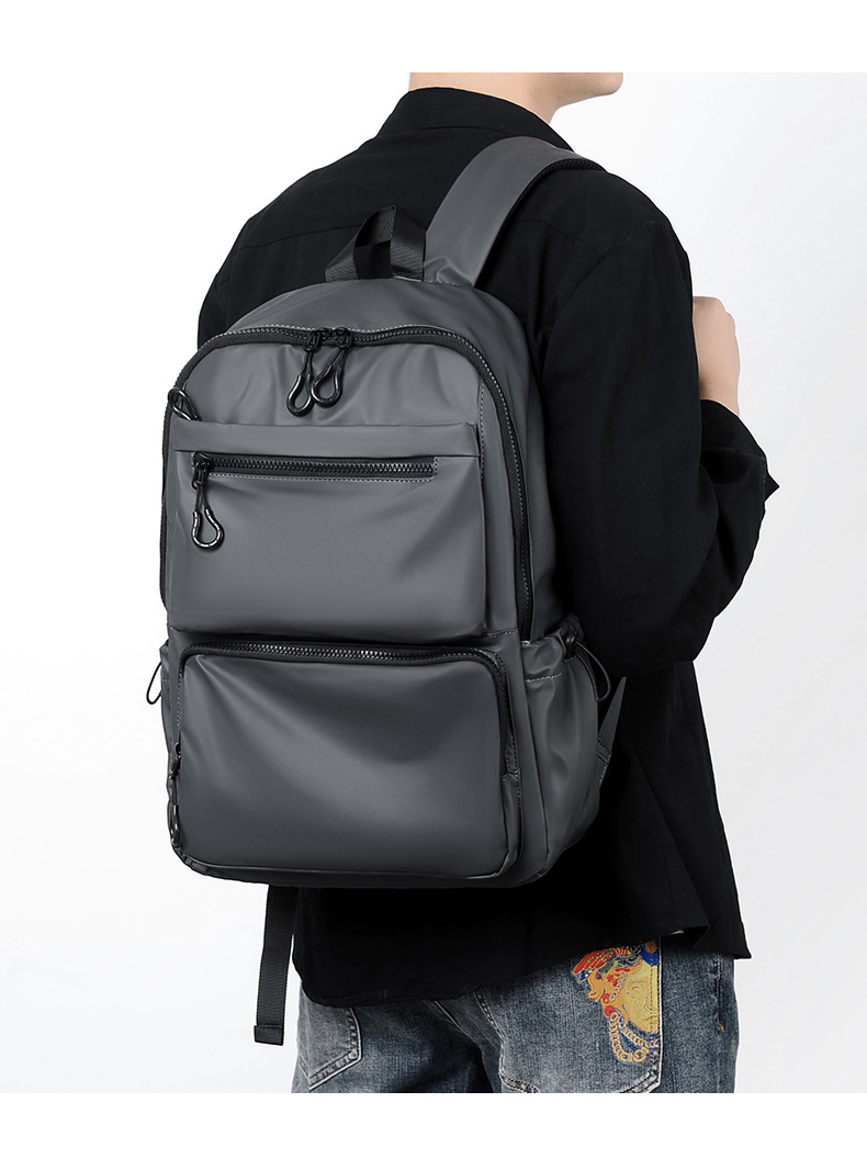 Men's backpack, simple high-capacity travel, casual, computer backpack, fashionable trend, student backpack_voghion.com