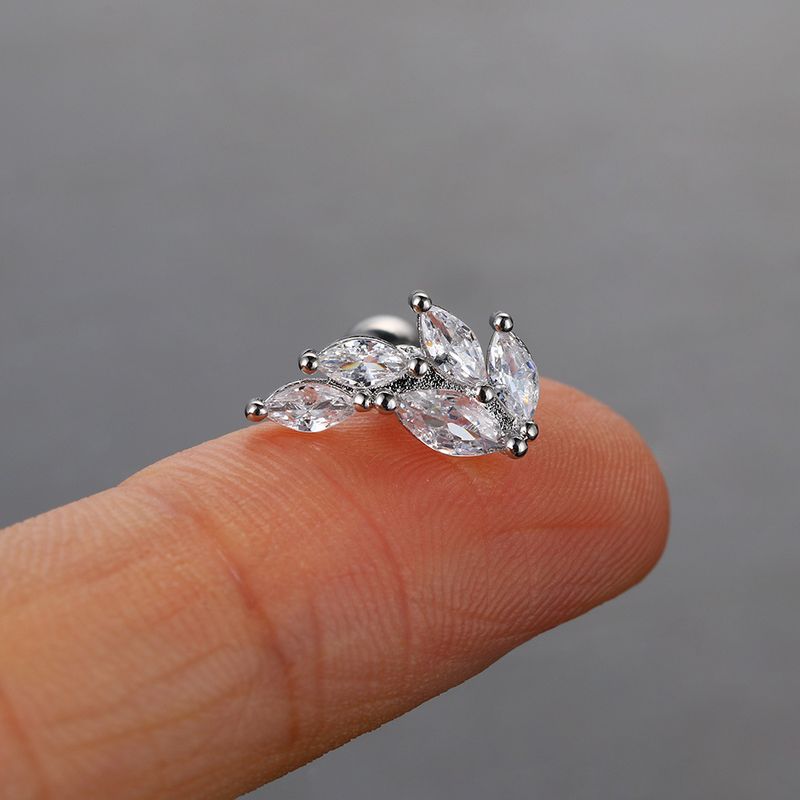 Unisex heißer Stil Zirkon Mikro eingelegt Ohr Knochen Ohrstecker für Frauen Edelstahl Gewinde Kugel Ohrstecker Knorpel Piercing Ohrringe_voghion.com