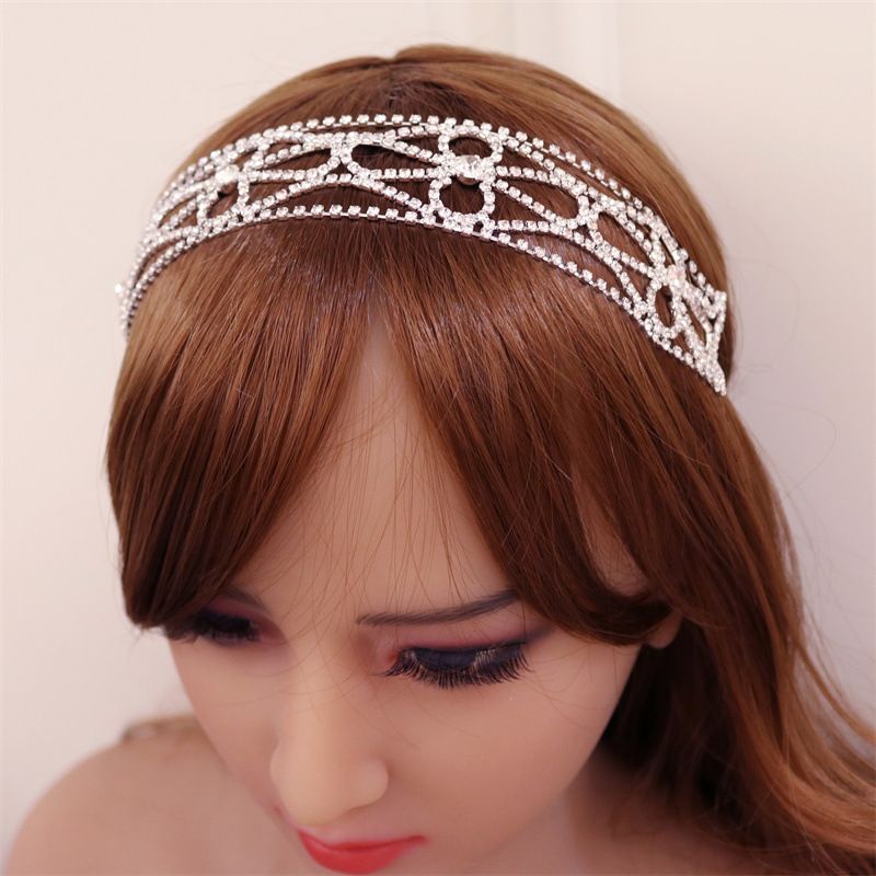Nuovo copricapo da sposa, moda femminile, fascia elastica personalizzata con diamanti d'acqua_voghion.com