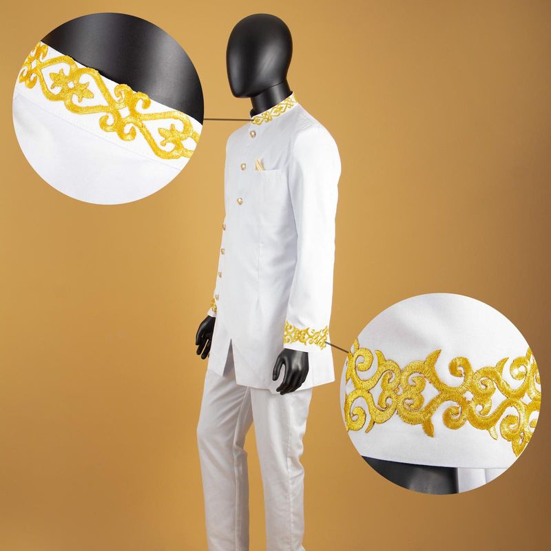 Herrenbekleidung, afrikanischer Nationaldruck, Batik-Baumwolle, Freizeit-Set für Herren_voghion.com